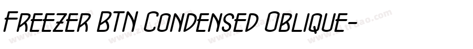 Freezer BTN Condensed Oblique字体转换